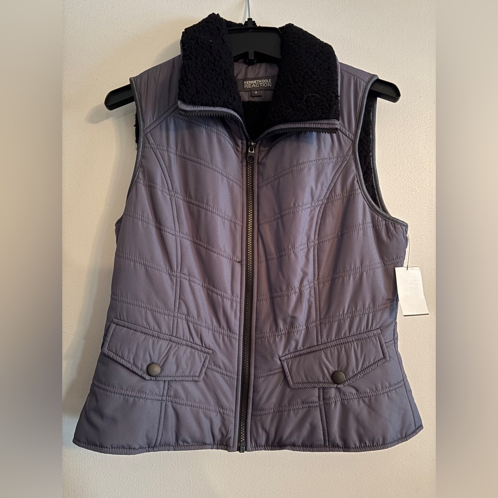 Kenneth Cole Reaction Charcoal Quilted Women's Vest